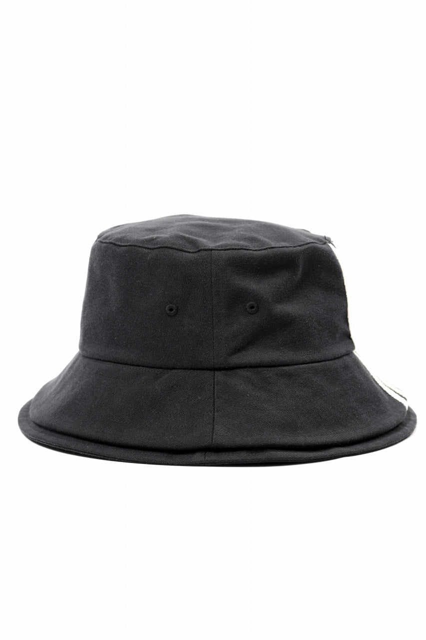 Y-3 Yohji Yamamoto 3 STRIPES DOUBLE BRIM HAT (BLACK)