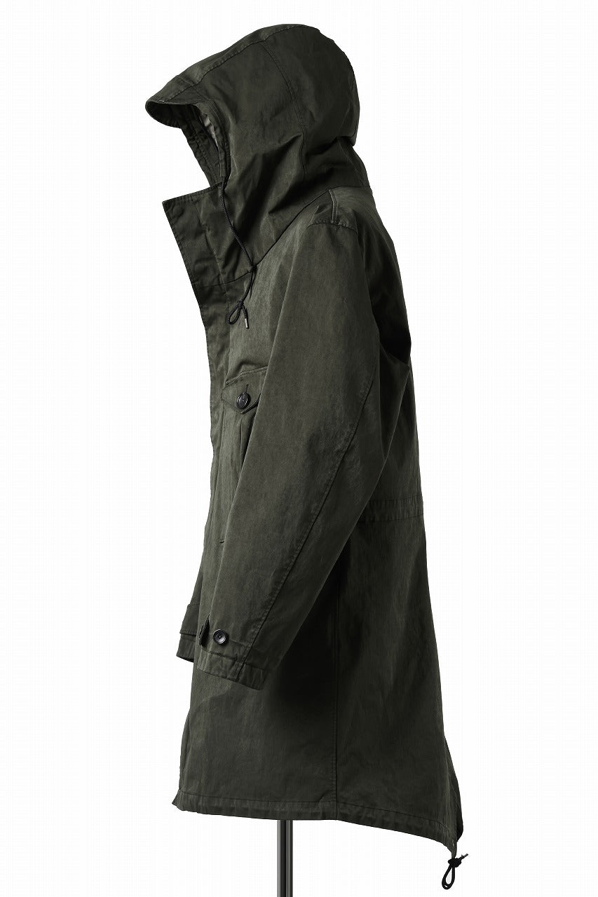 Ten c CYCLONE PARKA / GARMENT DYED OJJ (DARK GREEN)