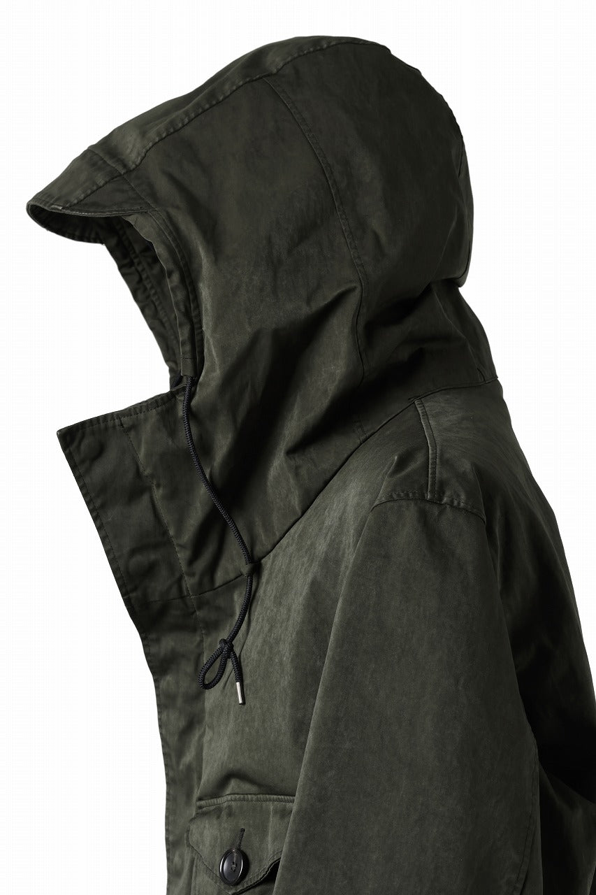 Ten c CYCLONE PARKA / GARMENT DYED OJJ (DARK GREEN)