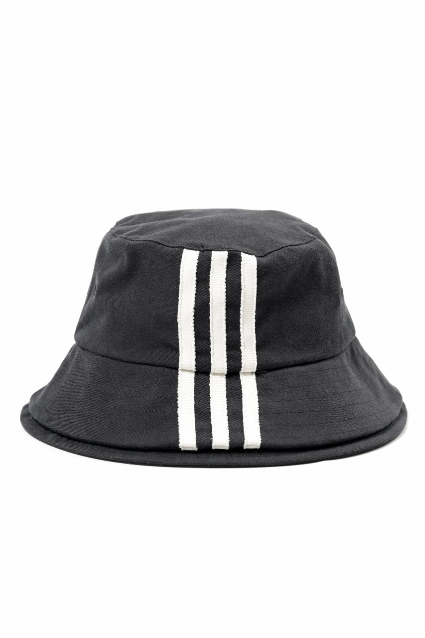 Y-3 Yohji Yamamoto 3 STRIPES DOUBLE BRIM HAT (BLACK)