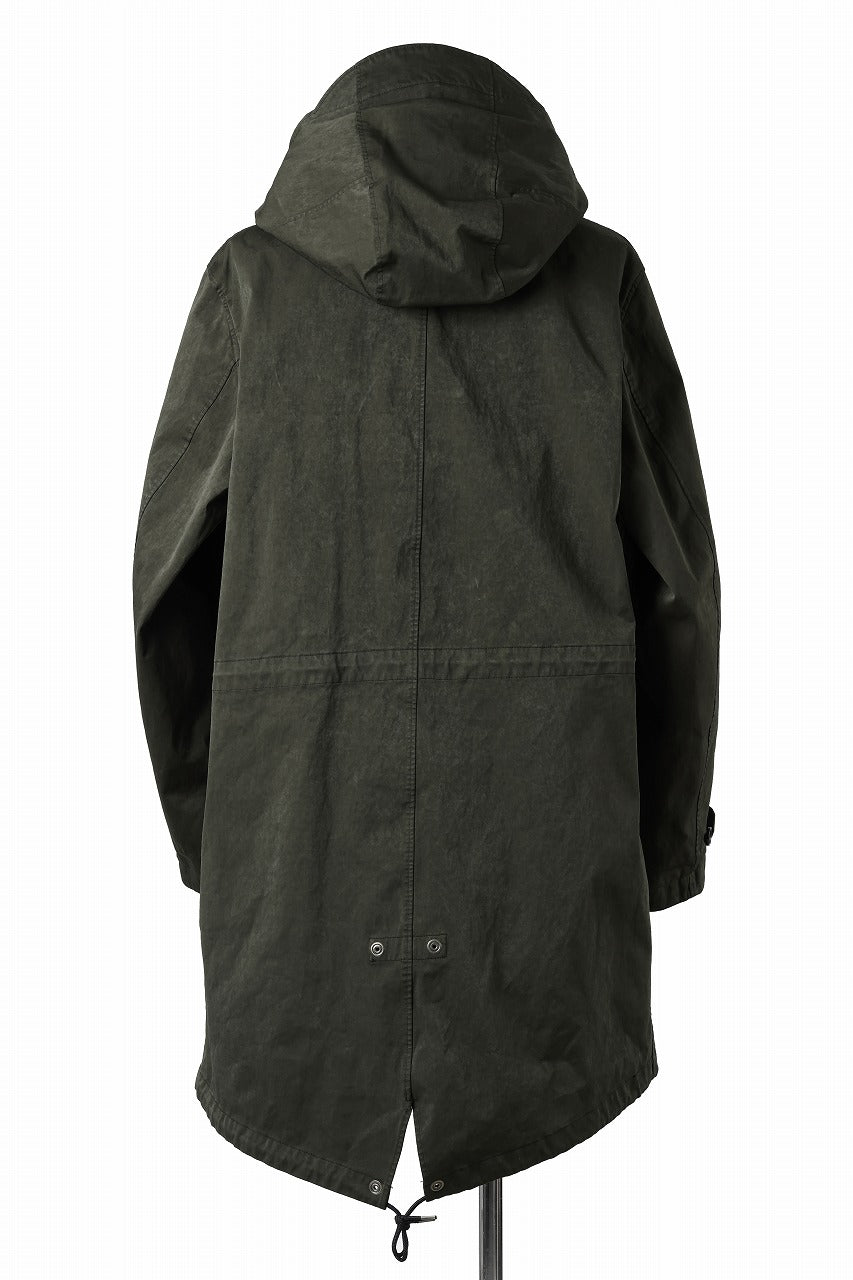 Ten c CYCLONE PARKA / GARMENT DYED OJJ (DARK GREEN)