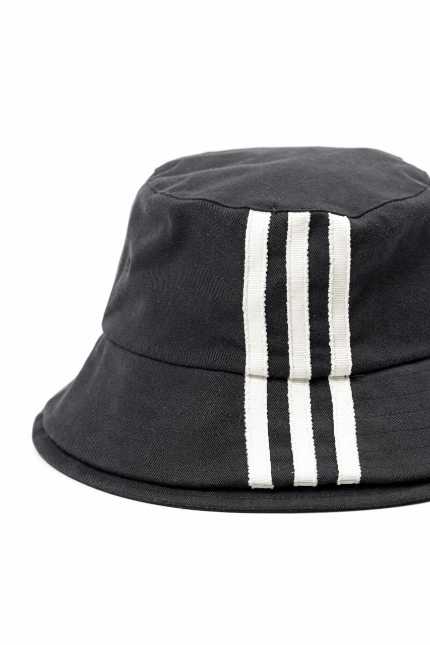 Y-3 Yohji Yamamoto 3 STRIPES DOUBLE BRIM HAT (BLACK)