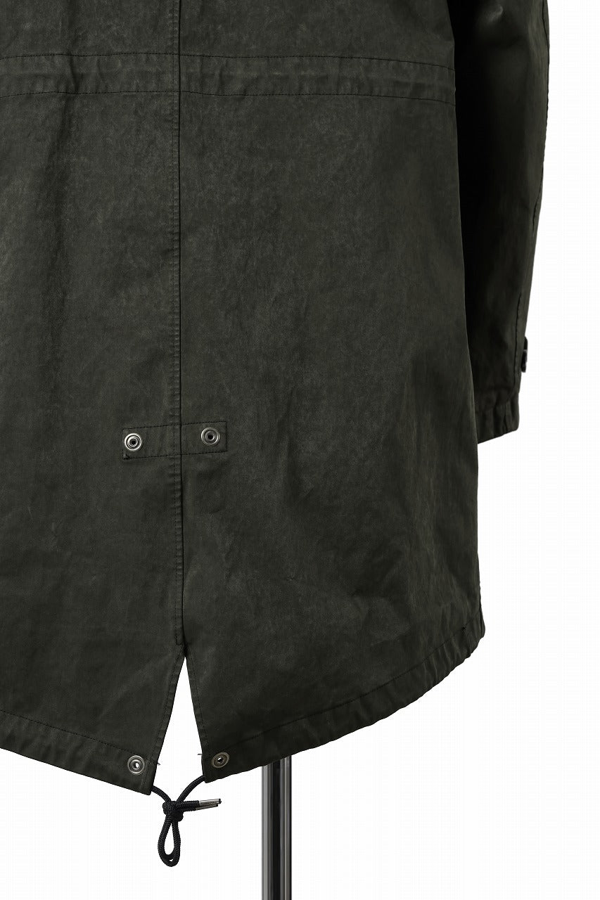 Ten c CYCLONE PARKA / GARMENT DYED OJJ (DARK GREEN)