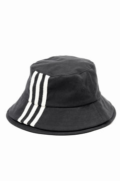 画像をギャラリービューアに読み込む, Y-3 Yohji Yamamoto 3 STRIPES DOUBLE BRIM HAT (BLACK)