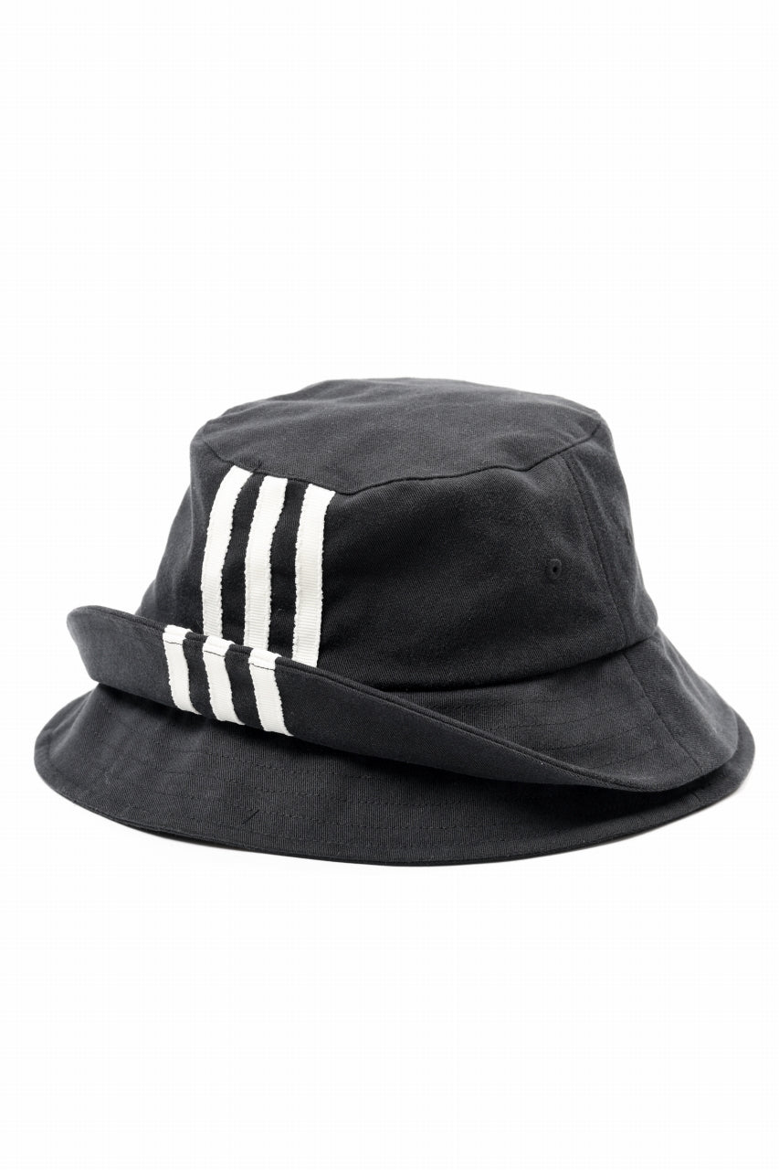 Y-3 Yohji Yamamoto 3 STRIPES DOUBLE BRIM HAT (BLACK)