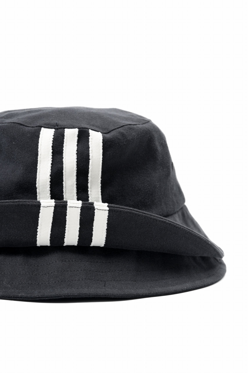 Y-3 Yohji Yamamoto 3 STRIPES DOUBLE BRIM HAT (BLACK)