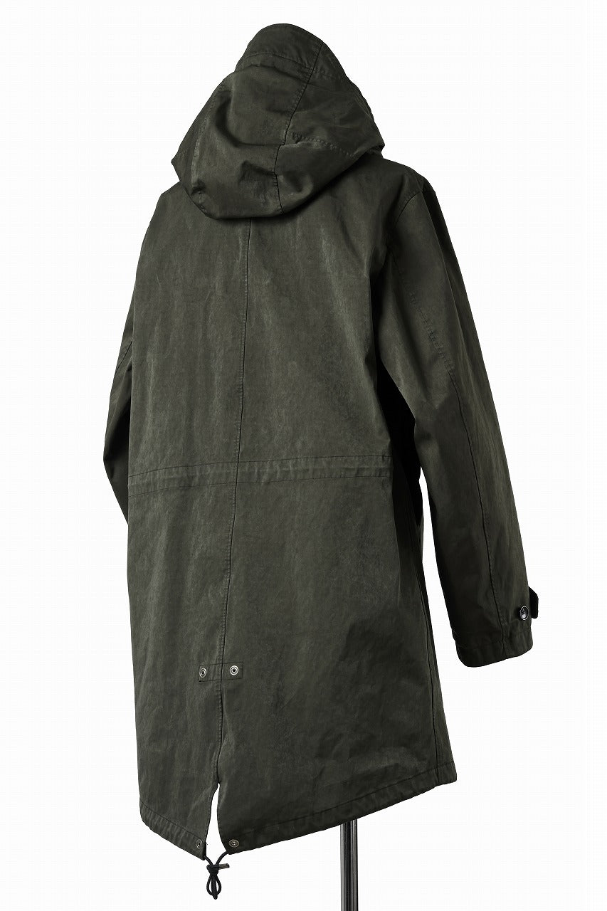 Ten c CYCLONE PARKA / GARMENT DYED OJJ (DARK GREEN)