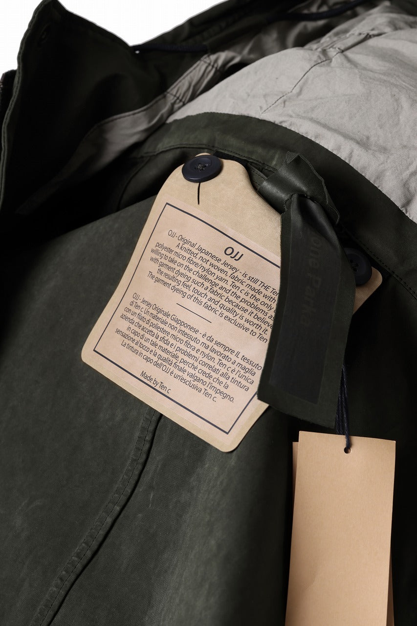 Ten c CYCLONE PARKA / GARMENT DYED OJJ (DARK GREEN)