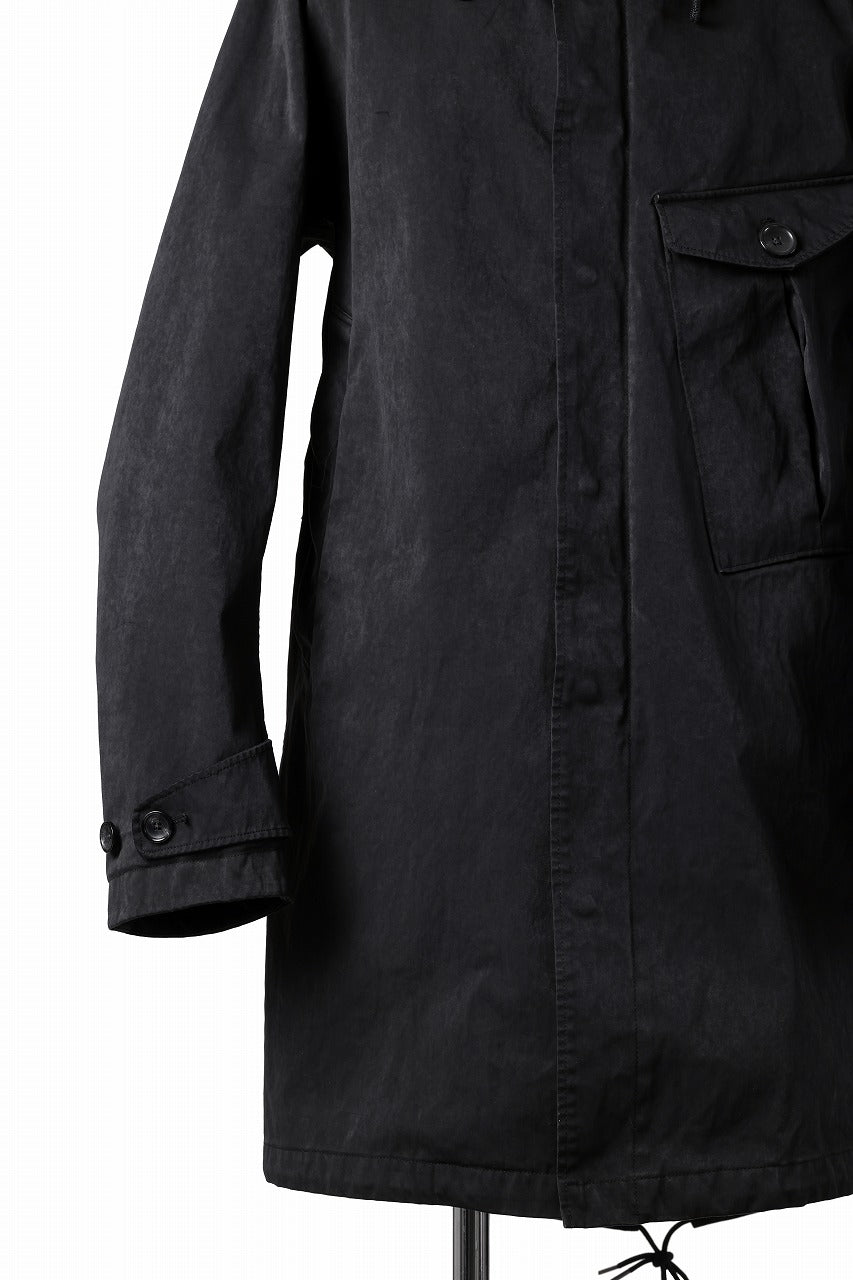 Ten c CYCLONE PARKA / GARMENT DYED OJJ (BLACK)