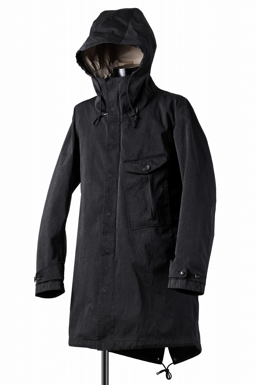 Ten c CYCLONE PARKA / GARMENT DYED OJJ (BLACK)