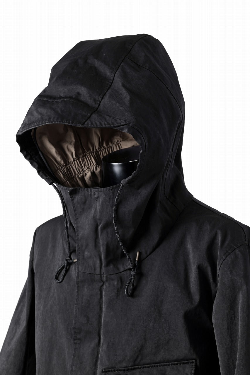 Ten c CYCLONE PARKA / GARMENT DYED OJJ (BLACK)