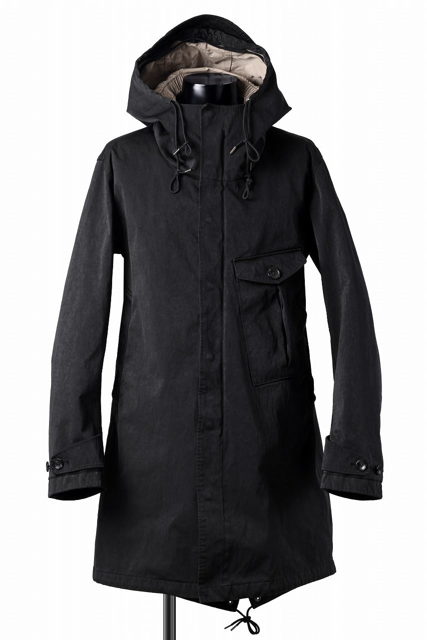 Ten c CYCLONE PARKA / GARMENT DYED OJJ (BLACK)