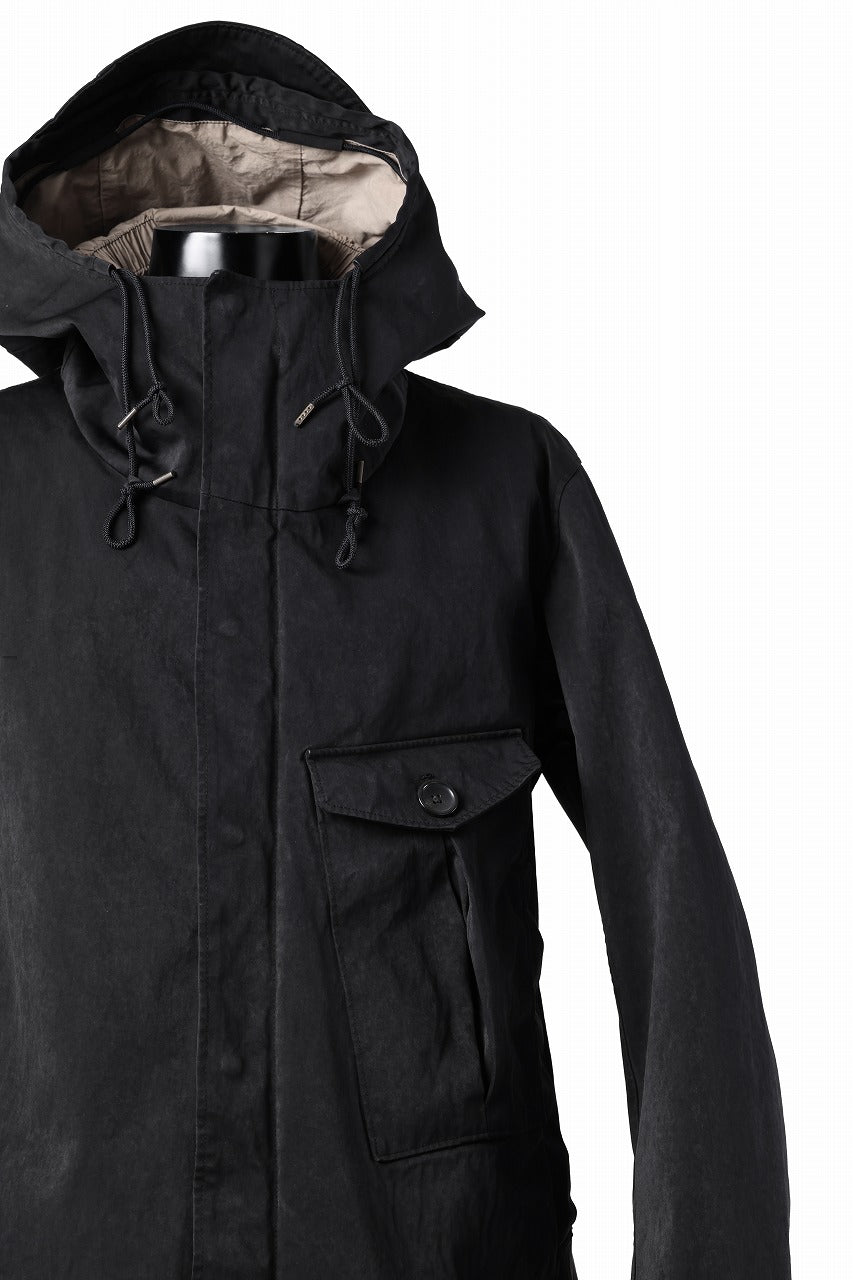 Ten c CYCLONE PARKA / GARMENT DYED OJJ (BLACK)