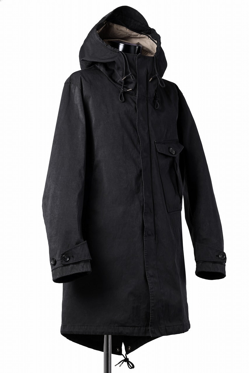 Ten c CYCLONE PARKA / GARMENT DYED OJJ (BLACK)