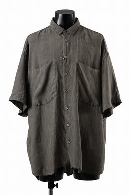 KLASICA RELAXED FIT H/S SHIRTS / DRAPE & SMOOTH TEXTILE (BROWNY DYE STRIPE)
