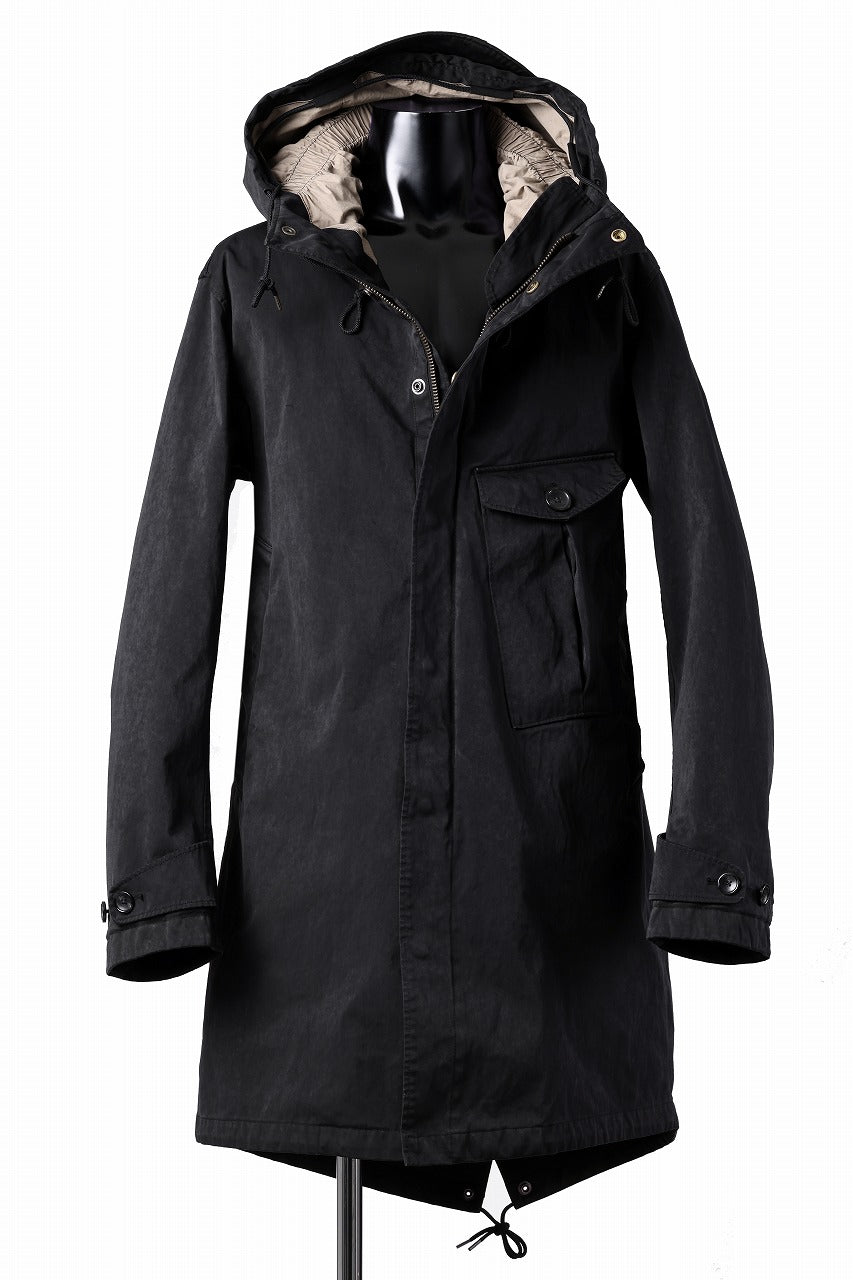 Ten c CYCLONE PARKA / GARMENT DYED OJJ (BLACK)