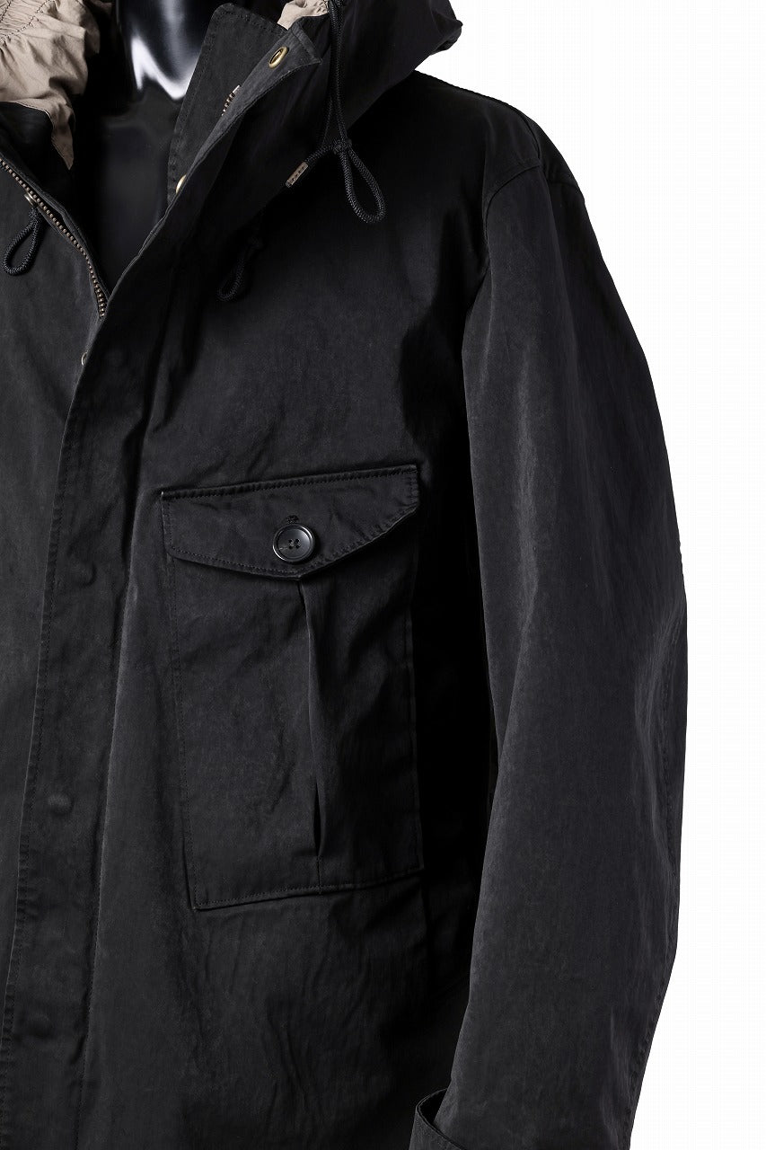 Ten c CYCLONE PARKA / GARMENT DYED OJJ (BLACK)