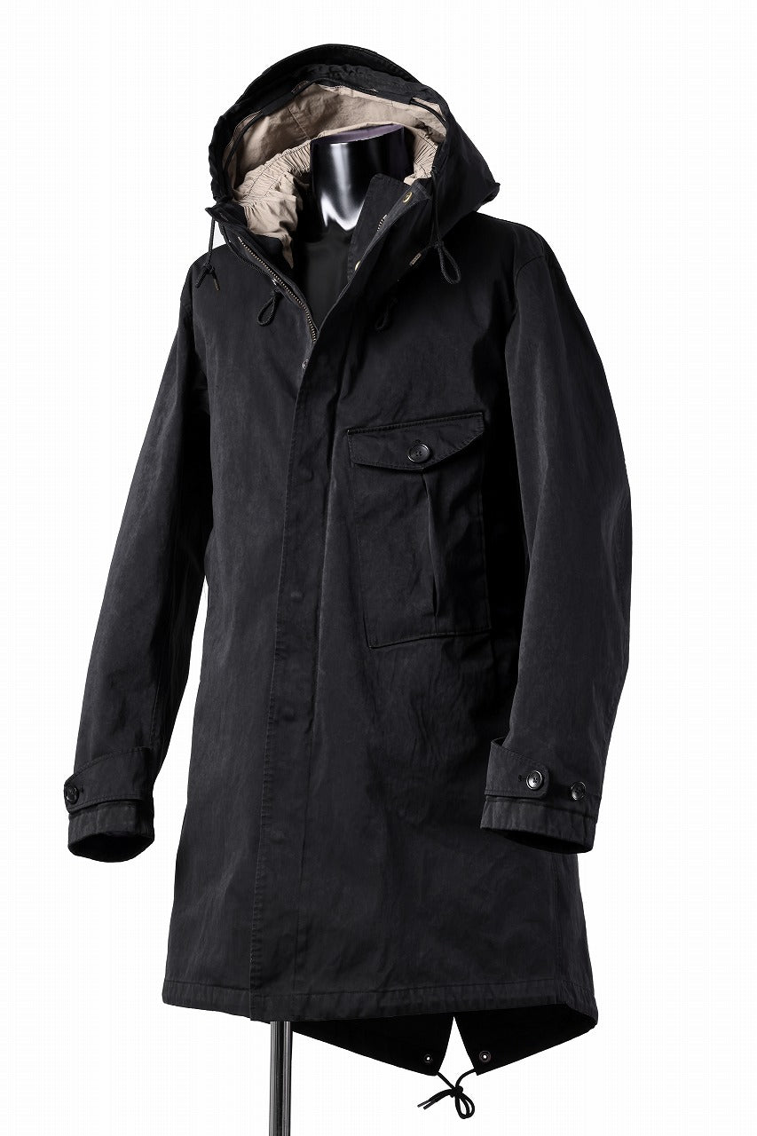 Ten c CYCLONE PARKA / GARMENT DYED OJJ (BLACK)