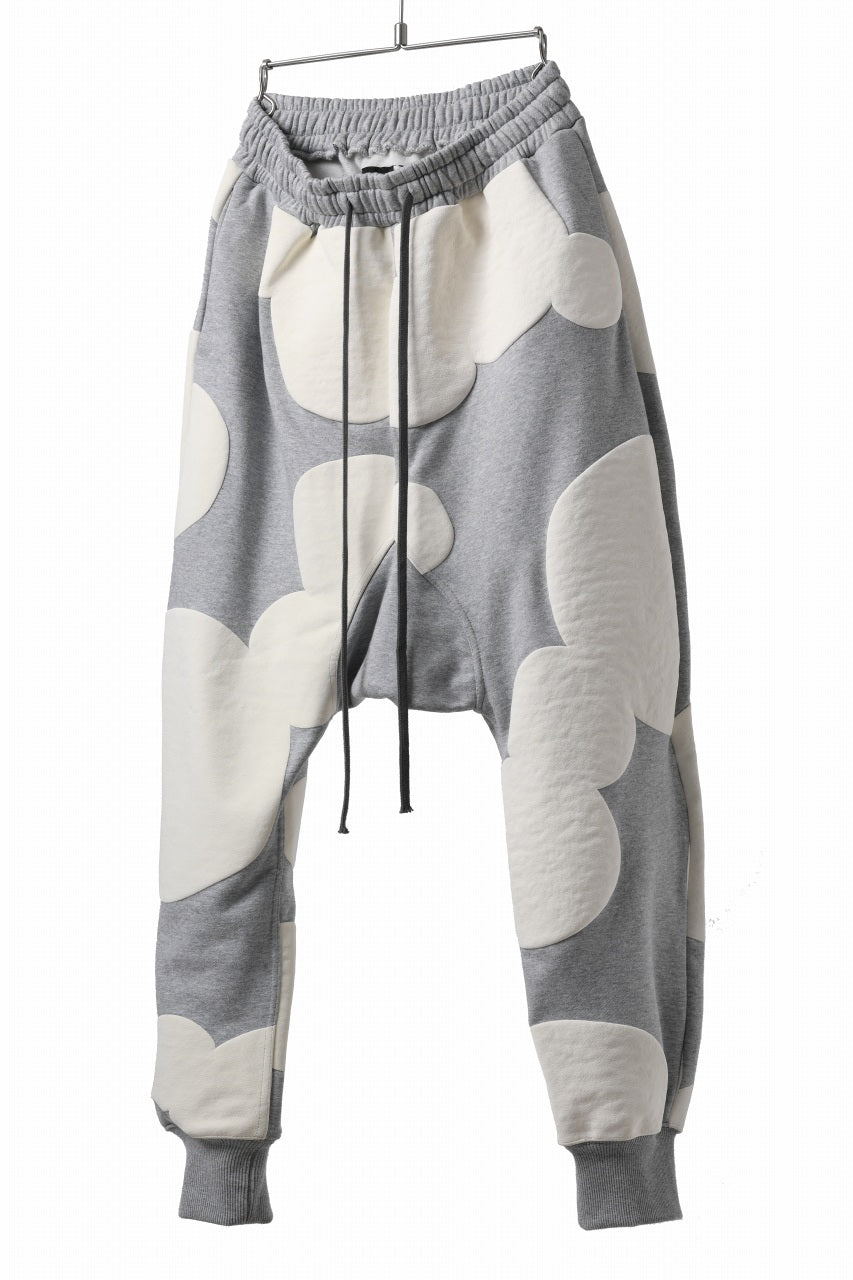 A.F ARTEFACT POLKA PATTERN SWEAT SAROUEL PANTS (HEATHER GREY)