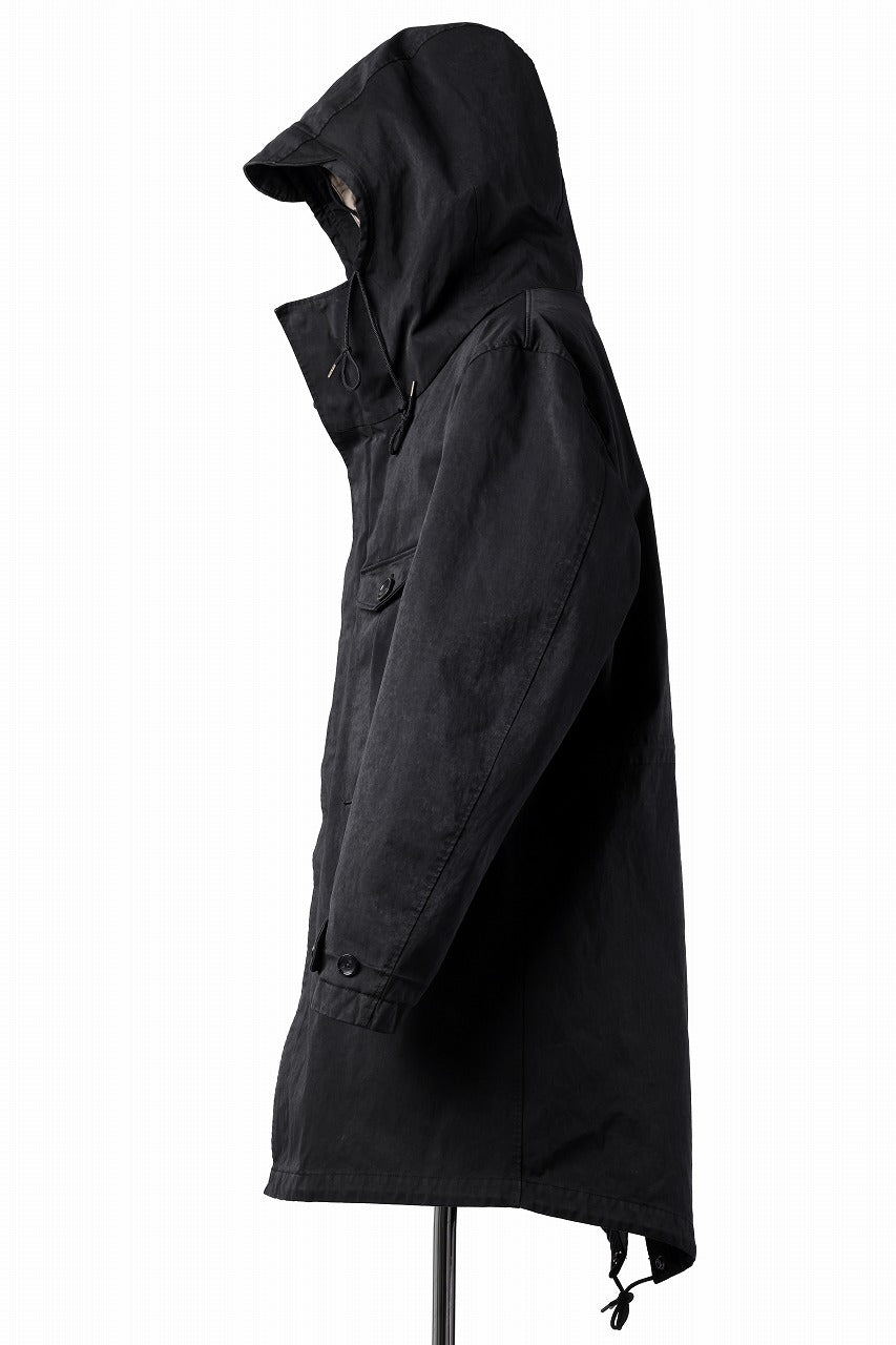 Ten c CYCLONE PARKA / GARMENT DYED OJJ (BLACK)