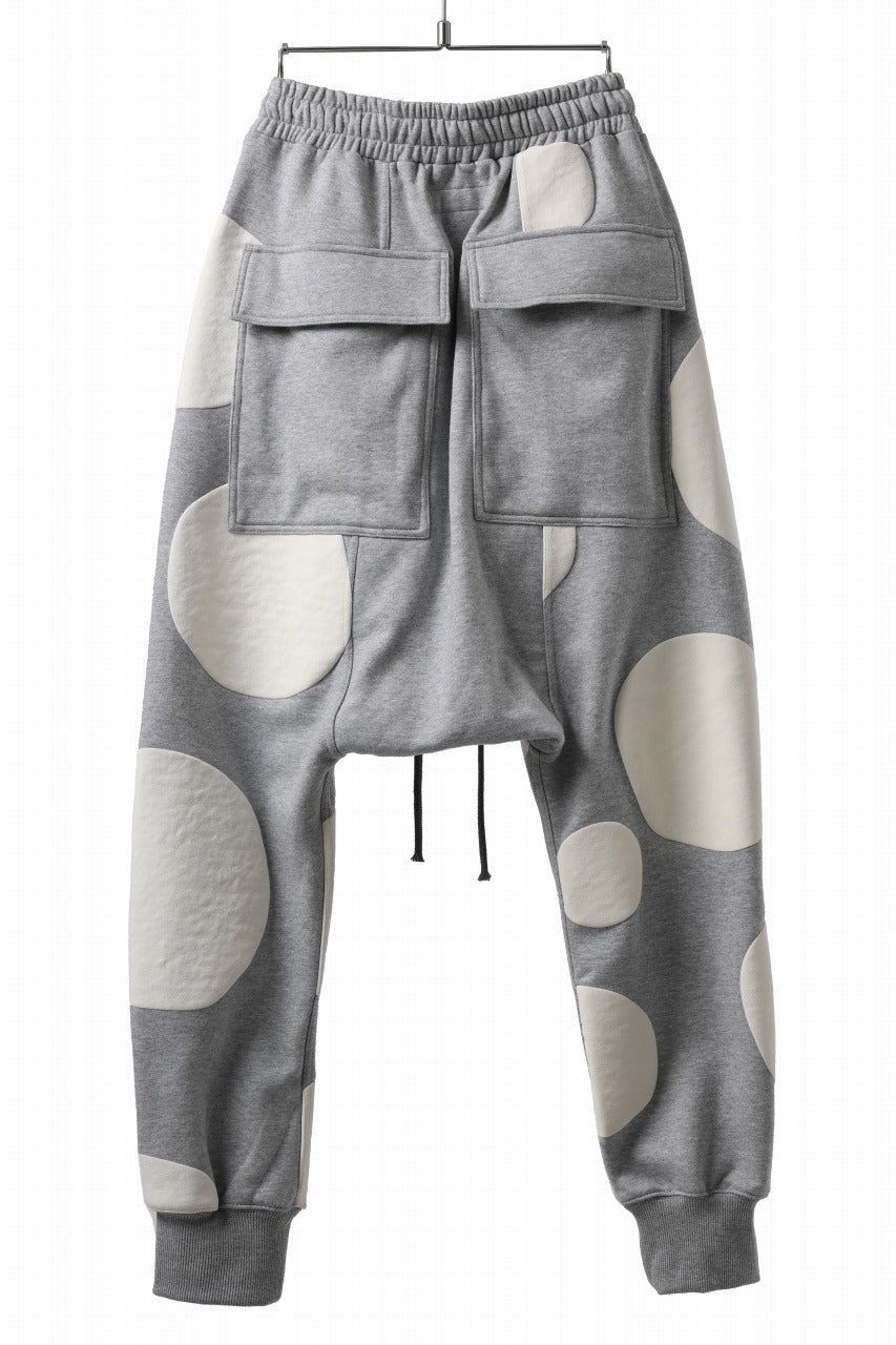 A.F ARTEFACT POLKA PATTERN SWEAT SAROUEL PANTS (HEATHER GREY)