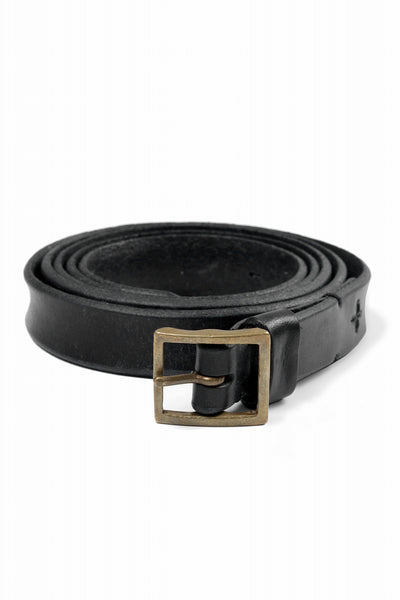 KLASICA SIDE BY SIDE EXTRA LONG LEATHER BELT / MALTAN STEER HIDE (BLACK)