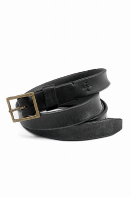 KLASICA SIDE BY SIDE EXTRA LONG LEATHER BELT / MALTAN STEER HIDE (BLACK)