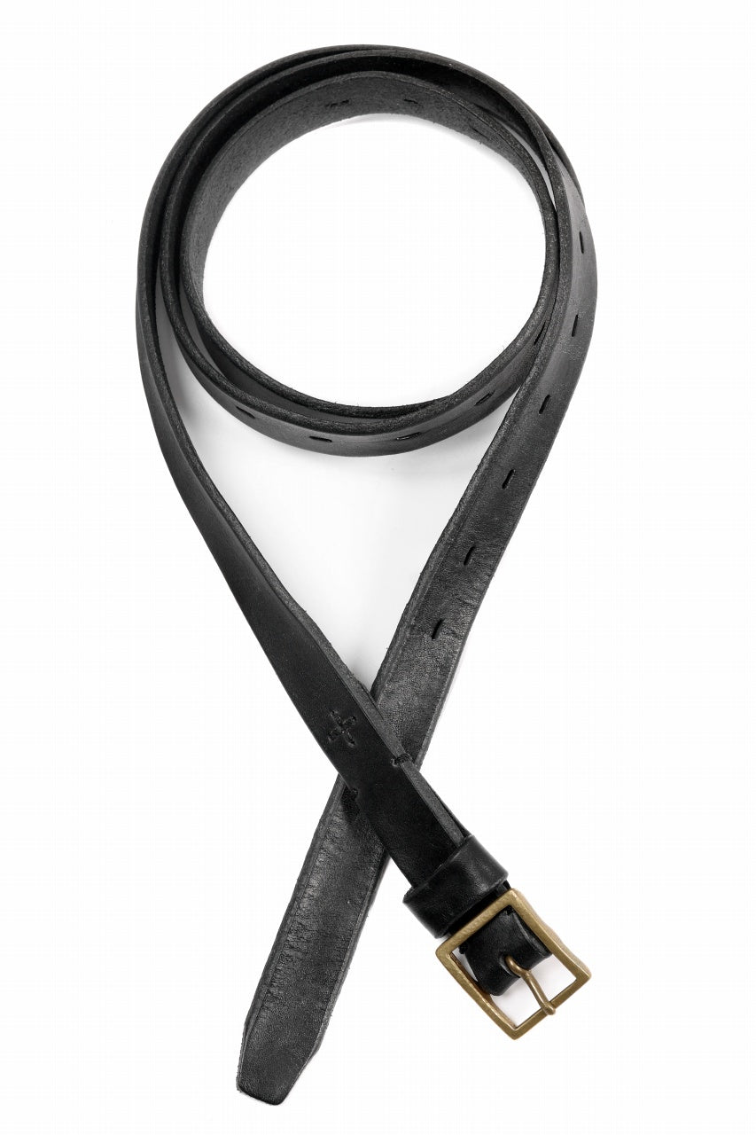 KLASICA SIDE BY SIDE EXTRA LONG LEATHER BELT / MALTAN STEER HIDE (BLACK)