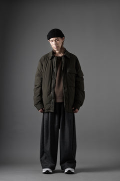 画像をギャラリービューアに読み込む, Ten c LIGHT DOWN FIELD JACKET / GARMENT DYED NYLON TACTEL (DARK GREEN)