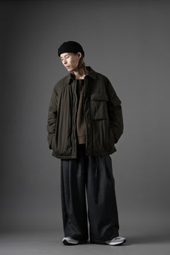 画像をギャラリービューアに読み込む, Ten c LIGHT DOWN FIELD JACKET / GARMENT DYED NYLON TACTEL (DARK GREEN)