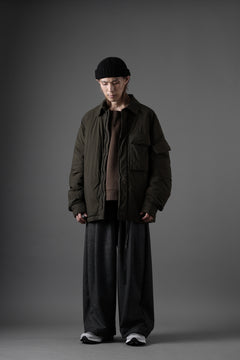 画像をギャラリービューアに読み込む, Ten c LIGHT DOWN FIELD JACKET / GARMENT DYED NYLON TACTEL (DARK GREEN)