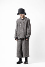 Load image into Gallery viewer, YUTA MATSUOKA baggy pants / double weave cotton wool linen (brown)