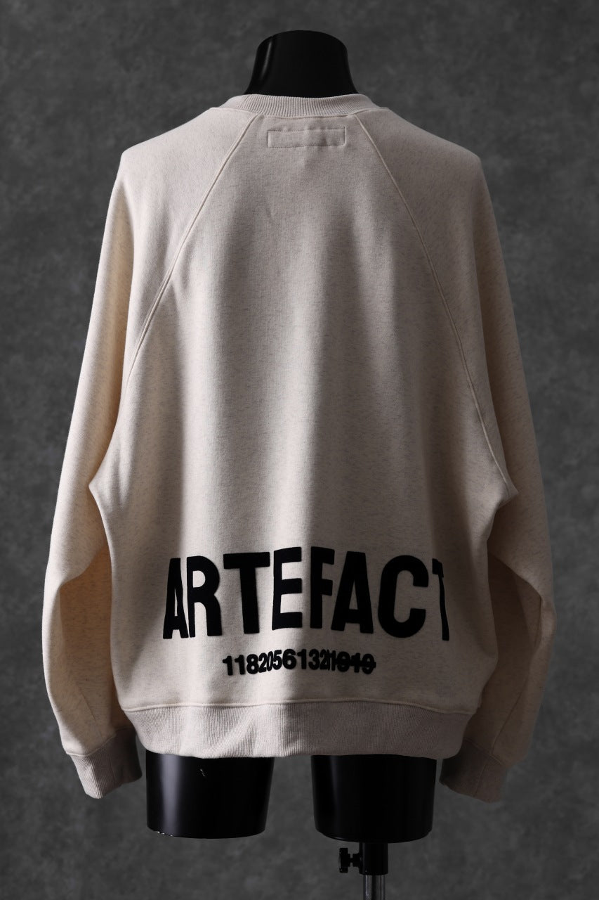 A.F ARTEFACT BOMBERHEAT® BACK LOGO DOLMAN TOPS (CREAM)