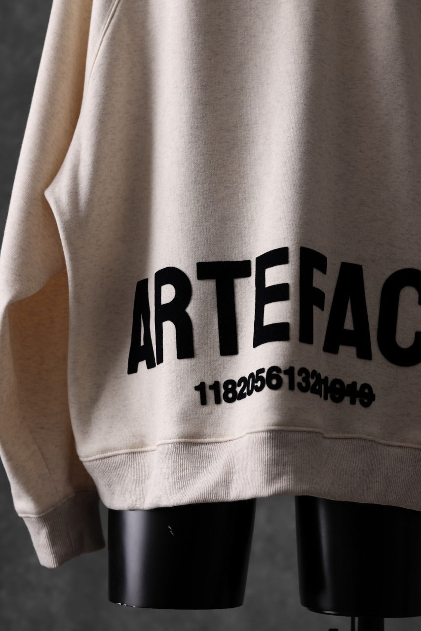 A.F ARTEFACT BOMBERHEAT® BACK LOGO DOLMAN TOPS (CREAM)