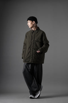 画像をギャラリービューアに読み込む, Ten c LIGHT DOWN FIELD JACKET / GARMENT DYED NYLON TACTEL (DARK GREEN)