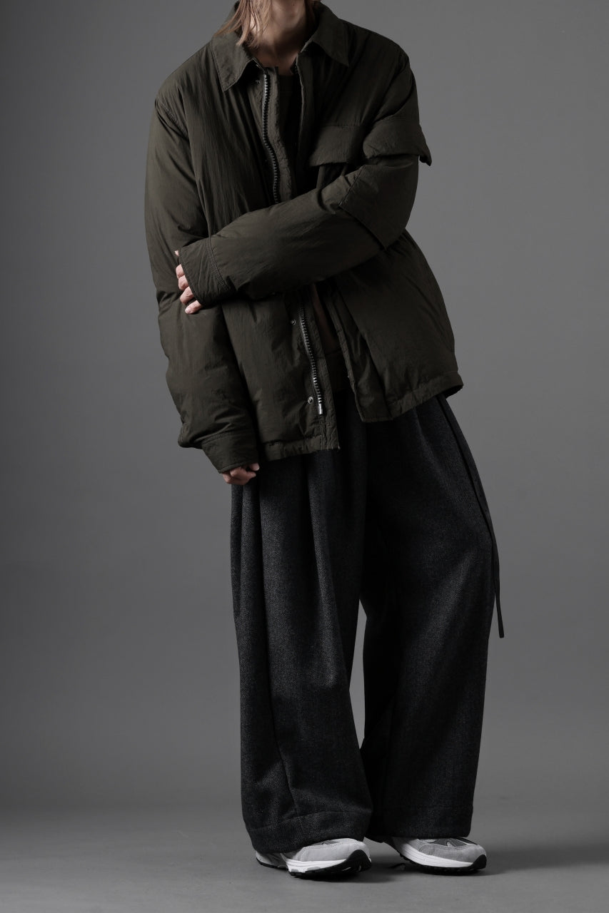 画像をギャラリービューアに読み込む, Ten c LIGHT DOWN FIELD JACKET / GARMENT DYED NYLON TACTEL (DARK GREEN)