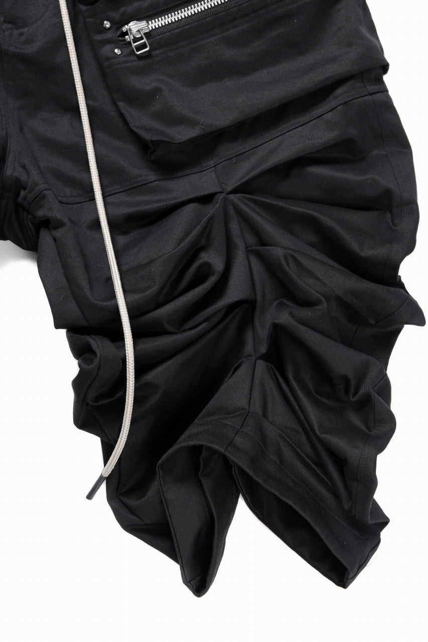 Load image into Gallery viewer, A.F ARTEFACT MONSTER TUCKE SHORTS / SOFT CHINO CLOTH (BLACK)