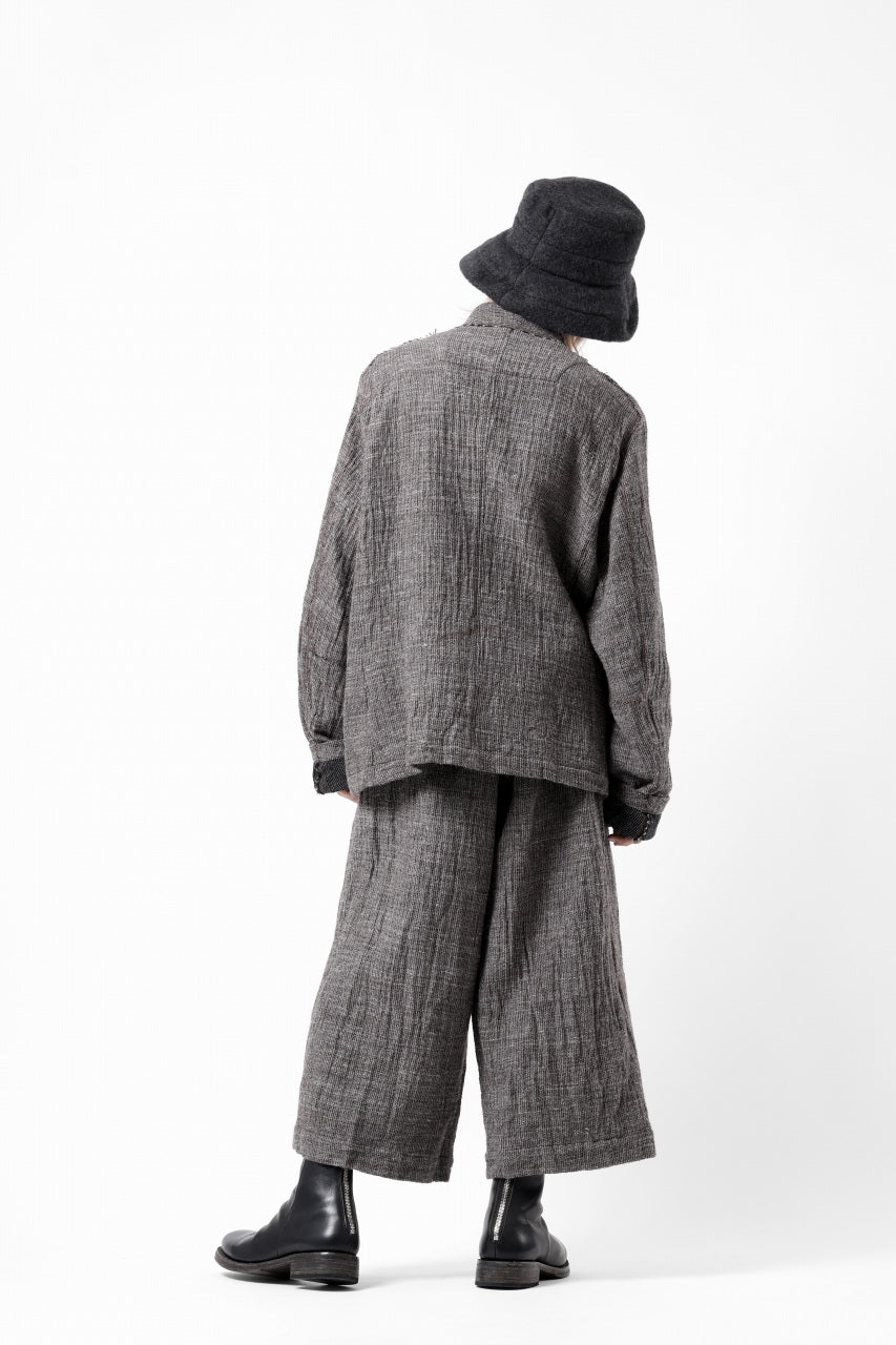 YUTA MATSUOKA double jacket / double weave cotton wool linen 