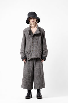 Load image into Gallery viewer, YUTA MATSUOKA baggy pants / double weave cotton wool linen (brown)