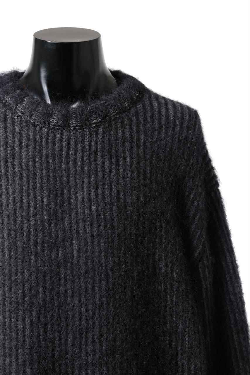 Juun.J Bulky Yarn Basic Pullover (BLACK)