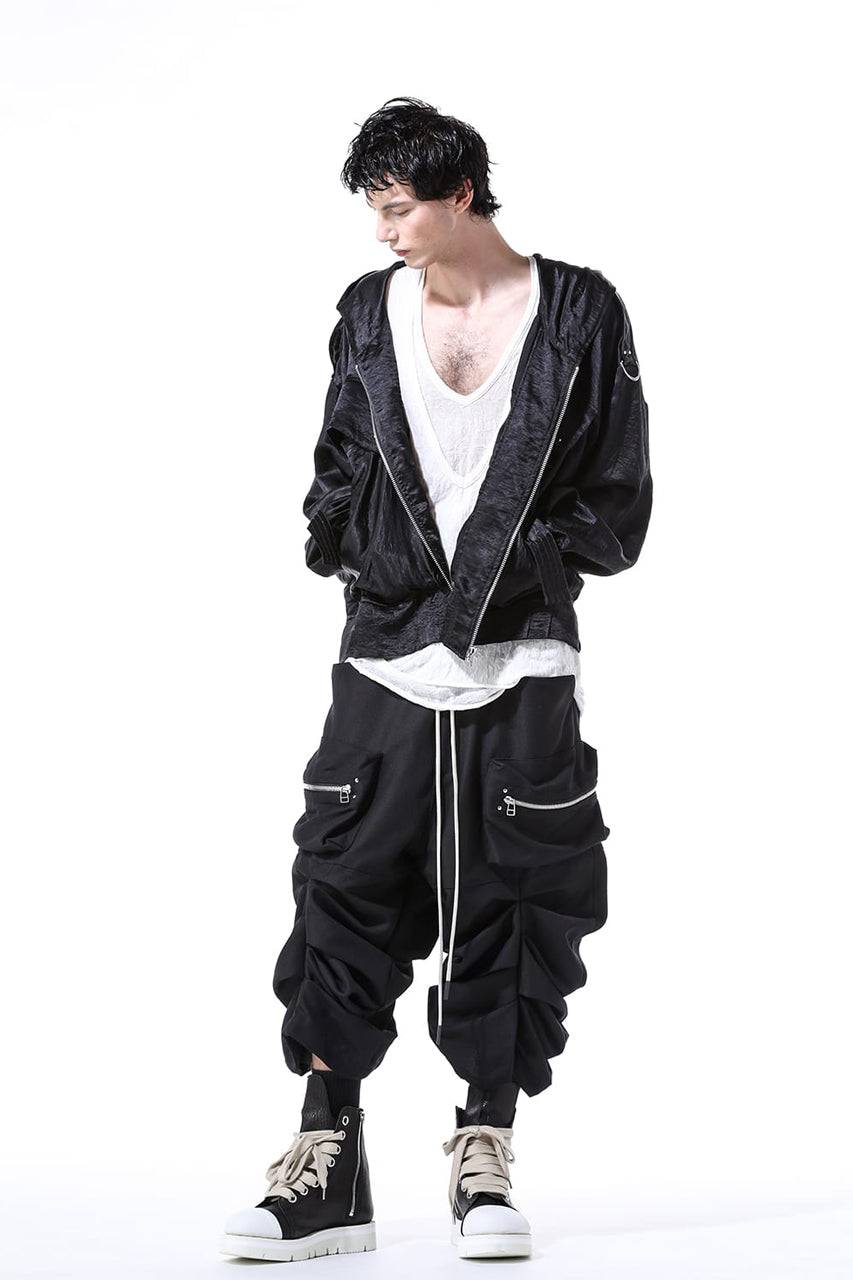 Load image into Gallery viewer, A.F ARTEFACT MONSTER TUCKE SHORTS / SOFT CHINO CLOTH (BLACK)