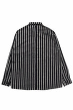 Load image into Gallery viewer, A.F ARTEFACT LOOSEY OVER SHIRT / HERRINGBONE LINEN STRIPE (BLACK×L.GREY)