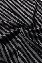 Load image into Gallery viewer, A.F ARTEFACT LOOSEY OVER SHIRT / HERRINGBONE LINEN STRIPE (BLACK×L.GREY)