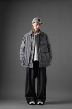 画像をギャラリービューアに読み込む, Ten c LIGHT DOWN FIELD JACKET / GARMENT DYED NYLON TACTEL (GRAY)