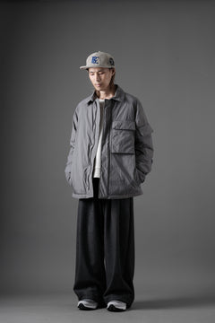 Load image into Gallery viewer, Ten c LIGHT DOWN FIELD JACKET / GARMENT DYED NYLON TACTEL (GRAY)