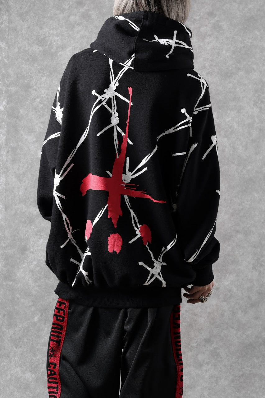 beauty : beast x CVTVLIST P.O HOODED "BARBED WIRE" (BLACK)