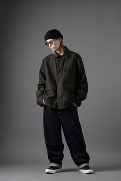 画像をギャラリービューアに読み込む, Ten c MIDLAYER FIELD JACKET / PIECE DYED CONYPE MICRO-FIBER (DARK OLIVE)