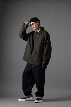 画像をギャラリービューアに読み込む, Ten c MIDLAYER FIELD JACKET / PIECE DYED CONYPE MICRO-FIBER (DARK OLIVE)