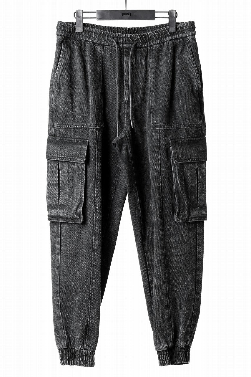 Juun.J Denim Cargo Jogger (BLACK)