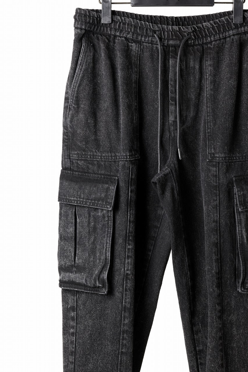 Juun.J Denim Cargo Jogger (BLACK)